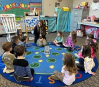 Preschool students smiling at you!